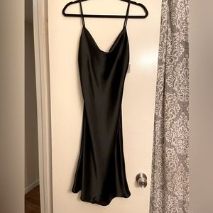 Y2K /90s black long slip dress ,size Medium ,brand new !!